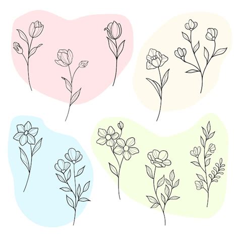 Desenhos De Flores Delicadas