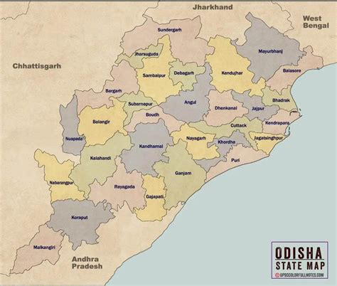 Political Map Of Odisha