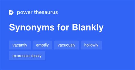 blankly synonyms  similar words phrases