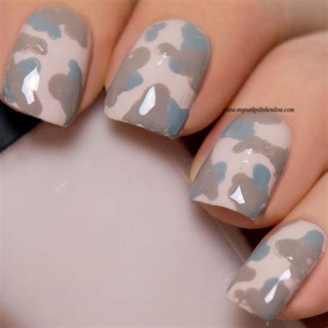 Freehanded Camouflage Nails My Nail Polish Online Camouflage Nails