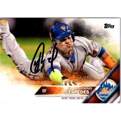 Autograph Warehouse 701938 Yoenis Cespedes Autographed New York Mets