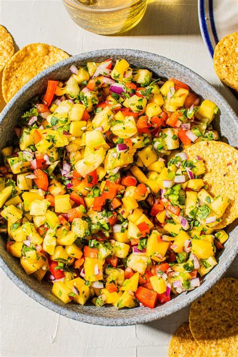 Easy Pineapple Mango Salsa Recipe College Housewife