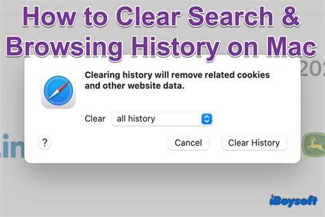 how to clear history on mac