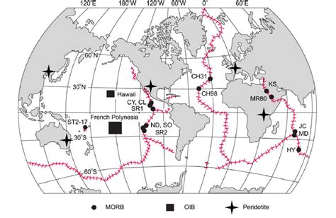 Mid Ocean Ridges Map