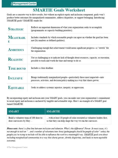 SMARTIE-Goals-Worksheet-TMC-2023 | PDF | Goal | Social Psychology