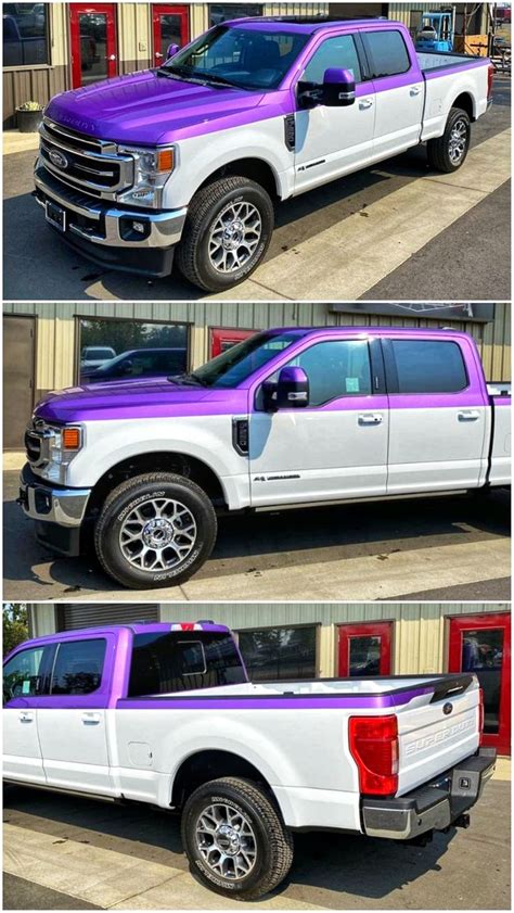 Purple And White Two Tone Cool Trucks Ford Trucks Custom Trucks