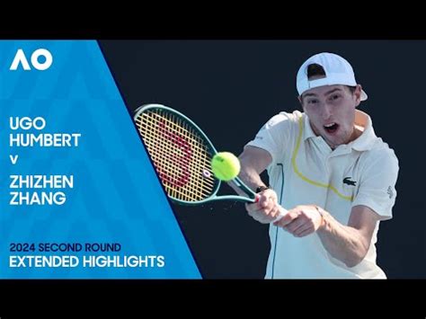 Ugo Humbert v Zhizhen Zhang Extended Highlights | Australian Open 2024 ...