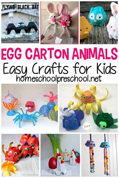 30 Amazing Egg Carton Animals Kids Can Make Today