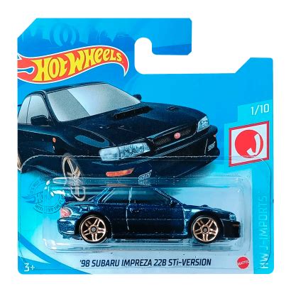 Машинка Базова Hot Wheels 98 Subaru Impreza 22B STi Version GTB01 J Imports Dark Blue