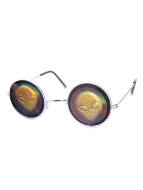 Holographic Alien Sunglasses – BeHoneyBee.com - New & Vintage Pieces ...