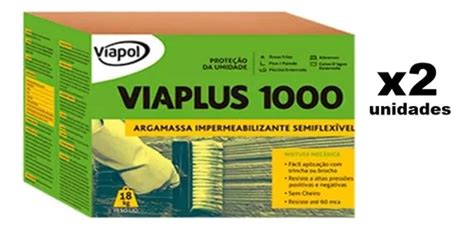 Viaplus 1000 Impermeabilizante Viapol 18kg Kit 2 Caixas