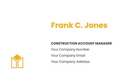 Free Construction Company Business Card Template - Edit Online ...