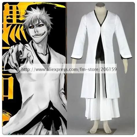 Bleach Ichigo Kurosaki Bankai 2nd White Cosplay Costume For Halloween ...