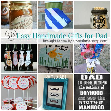 36 Easy Handmade Gift Ideas For Dad CrystalandComp