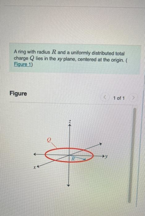 Solved A Ring With Radius R And A Uniformly Distributed Chegg