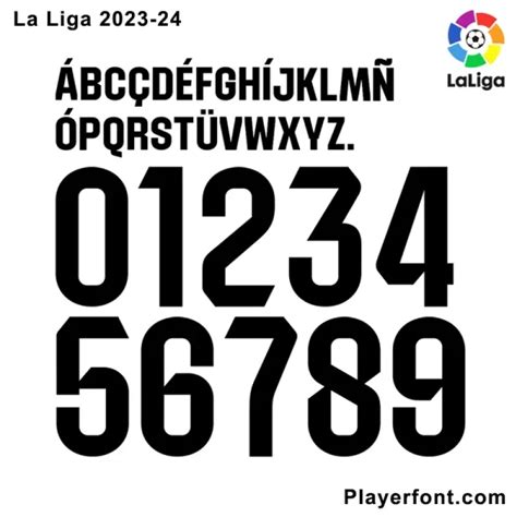 La Liga 2023 2024 Font Vector Player Font