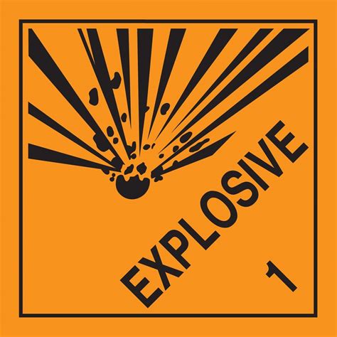 HAZARD LABEL:- EXPLOSIVE 100X100 – MRS Scientific