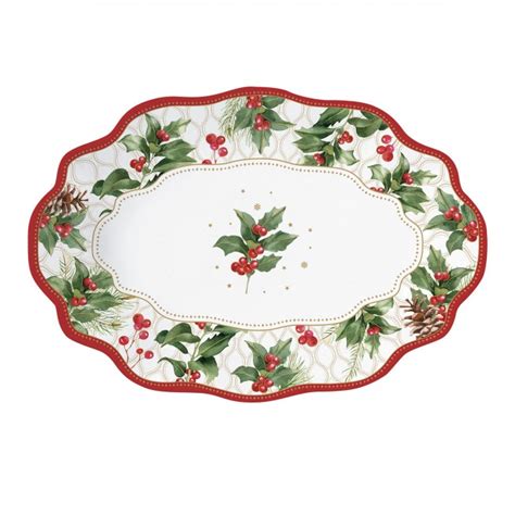 Prato de Servir Porcelana Christmas Berries Loiças e Figuras de Natal