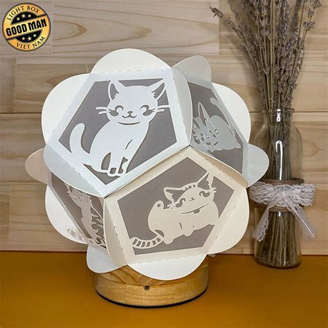 Cat Pentagon 3d Lantern File Cricut File Lightboxgoodman