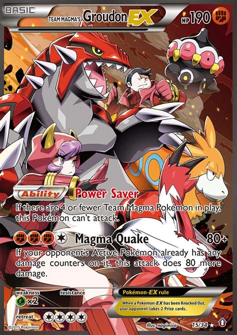 Team Magma S Groudon Ex 15 Double Crisis 2015 Pokemon Card