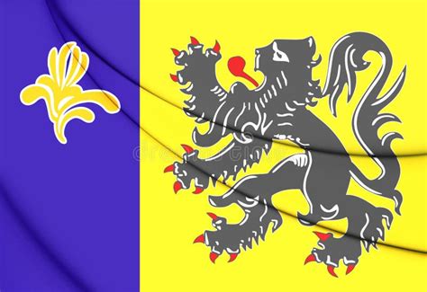 Flag of Flemish Community Commission. Stock Illustration - Illustration ...