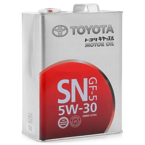 Масло в двигателе TOYOTA 5W30. TOYOTA Motor Oil SAE 5W30 SN GF-5 4 л ...