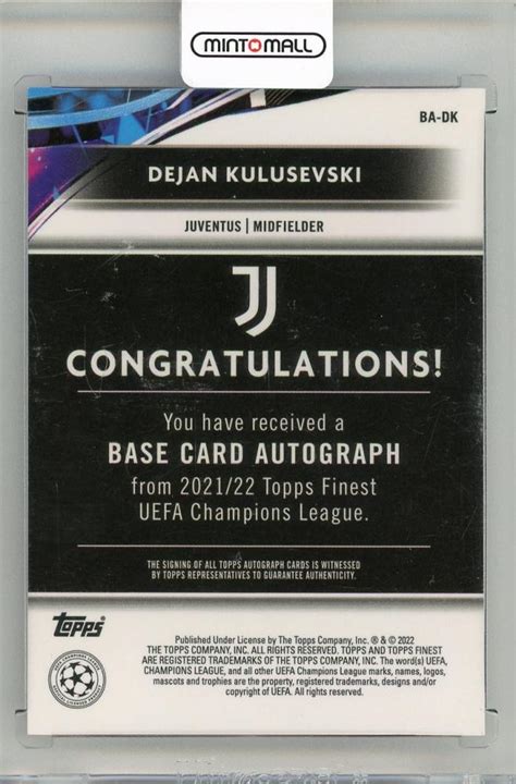 Mint Topps Finest Uefa Champions League