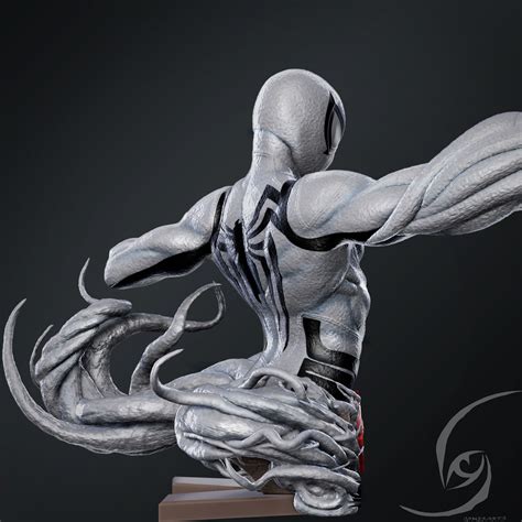 Archivo 3D SPIDER MAN PS5 BUSTO TRAJE ANTI VENENO PARA IMPRESIÓN 3D