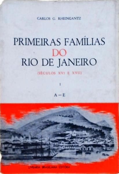 Primeiras Fam Lias Do Rio De Janeiro Volumes Carlos Rheingantz