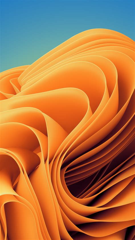 Windows 11 Wallpaper 4K, Sunset Orange, Stock