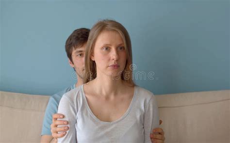 Husband Helping His Wife To Relax Stock Photo Image Of Couple