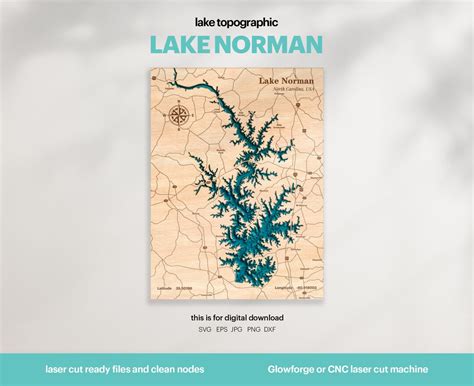 Lake House Decor Norman Lake Map Svg Wood Wall Decor T