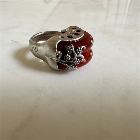 Red Jade Ring - Etsy