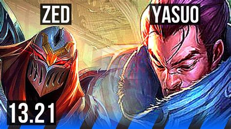 Zed Vs Yasuo Mid 8 Solo Kills Legendary 300 Games Tr Master