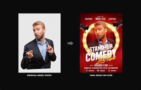 Stand Up Comedy Flyer Template PSD on Behance