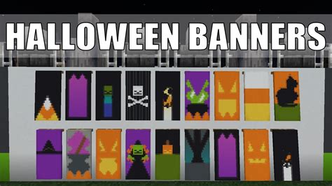 Minecraft 18 Halloween Spooky Banners Survival Friendly Banner