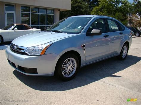 2008 Light Ice Blue Metallic Ford Focus SE Sedan 17631496 Photo 2