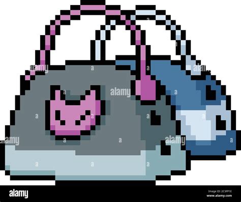 Vector Pixel Art Fashion Purse Isolated Cartoon Stock Vector Image And Art Alamy