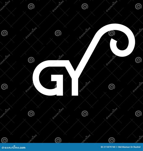 Gy Letter Logo Design On Black Background Gy Creative Initials Letter