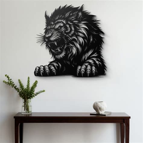 Ferocious Tiger Metal Wall Art - Moonarch