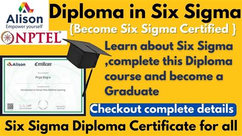 Diploma In Six Sigma Free Online Six Sigma Certification Course YouTube