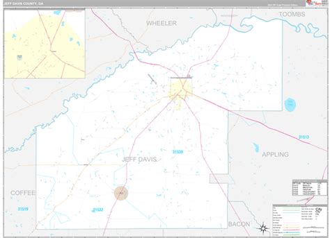 Jeff Davis County Wall Map - Premium - MarketMAPS