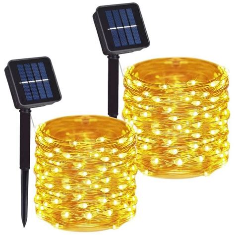 Warm Pc M Led Guirlande Solaire Led Imperm Able Pour No L