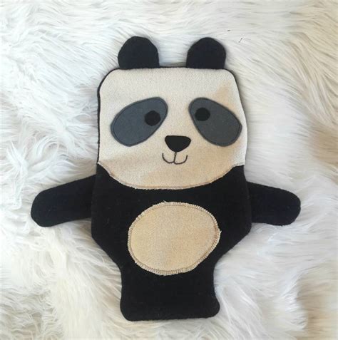 Panda Hot Water Bottle Cover Felt