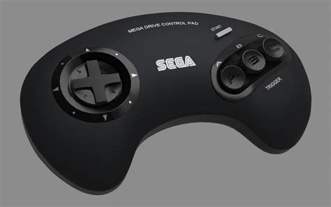 Sega Mega Drive Controller 3D Model - TurboSquid 1569854