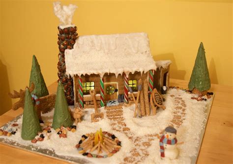 Log Cabin Gingerbread House Template