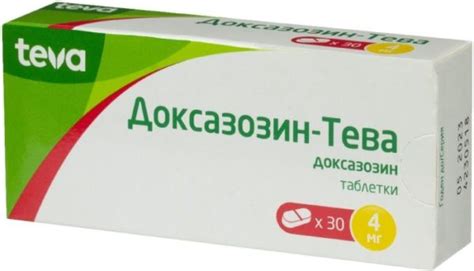 Doxazosin 4 Mg Tab Teva 30 Pcs Pharmru Worldwide Pharmacy Delivery