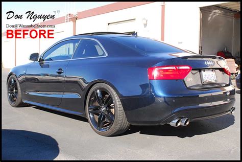 Audi S5 Coupe - Gloss Black Window Trim Vinyl Car Wrap — WANNABERACER WRAPS