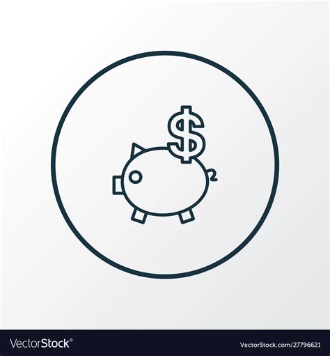 Savings icon line symbol premium quality isolated Vector Image