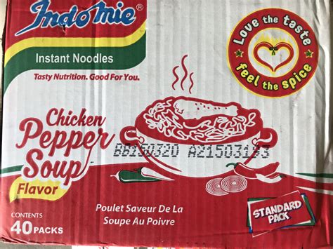 Indomie Instant Noodles Chicken Pepper Soup 40pcs Whole Food Depot